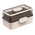 thumbnail image 2 of Esquirla Medicine Box Multi Layer Dustproof Art Crafts Case for Office Study Bathroom beige, 2 of 8