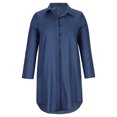 thumbnail image 1 of Gspmoly Robes d'Été pour Femmes 2025, Robe Chemise à Col à Revers pour Femmes à Boutons, Mode Décontractée, Couleur Unie, avec Poches, Manches Longues, Robes Formelles pour Femmes Économies d'Été, 1 of 6