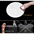 thumbnail image 4 of Stainless Steel Shower Head - Water Saving Shower, 30CM Round Shower Head, Universal Rain Shower Head 1/2 Inch Thread, 360° Rotatable, 30° Tiltable, Easy to Install and Clean, 4 of 5
