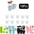 thumbnail image 5 of 10Pcs Colorful Multi Square Nursery Flower Pots Succulent Plant Pots Plastic Plant Pot With Drain Trays For Succulent Plants, 5 of 5