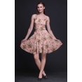 thumbnail image 4 of Bimba Robe Cocktail Florale pour Femme, Smockée, au-Dessus du Genou, Fluide, d'Été, Robe Soleil - X-Grand, 4 of 5