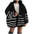 thumbnail image 2 of Yuyuzo Womens Cardigan Sweaters Fall Long Sleeve Dropped Shoulder Knit Open Front Lightweight Oversized Tops, 2 of 4