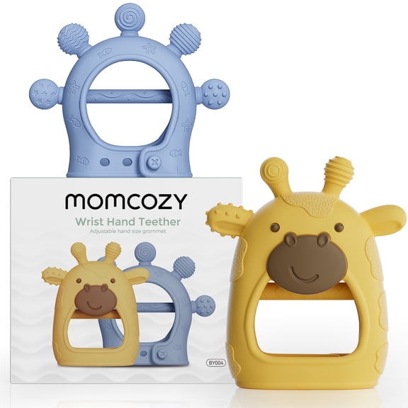Momcozy Anneau de Dentition en Silicone pour Bébé Diver and Giraffe, Jouets de Dentition pour Bébé Nourrisson