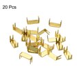 thumbnail image 3 of Unique Bargains 20Pack Zipper Stoppers, #8 Top & Bottom Stops for Rescue Repair, Gold Tone, 3 of 6