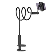 XYAIYT Adjustable Cell Phone Tablet Stand with 360 Degree Rotation for Stable Viewing,Overhead Cantilever Support Compatible All Devices,Long Lasting Metal Construction,35.43in Length