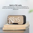 thumbnail image 2 of Youkk Speaker Clock Alarm Mirror Music Stereo Wireless Button Rechargeable Screen Support Office Red, 2 of 6