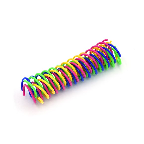 Pet cat large color plastic spring beating self-hi toy supplies Yellow