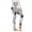 Grey, variant on HNMKIU Women Halloween Print Yoga Running Workout Pants High Waisted Leggings for Gym Fitness Booty Navy,XL