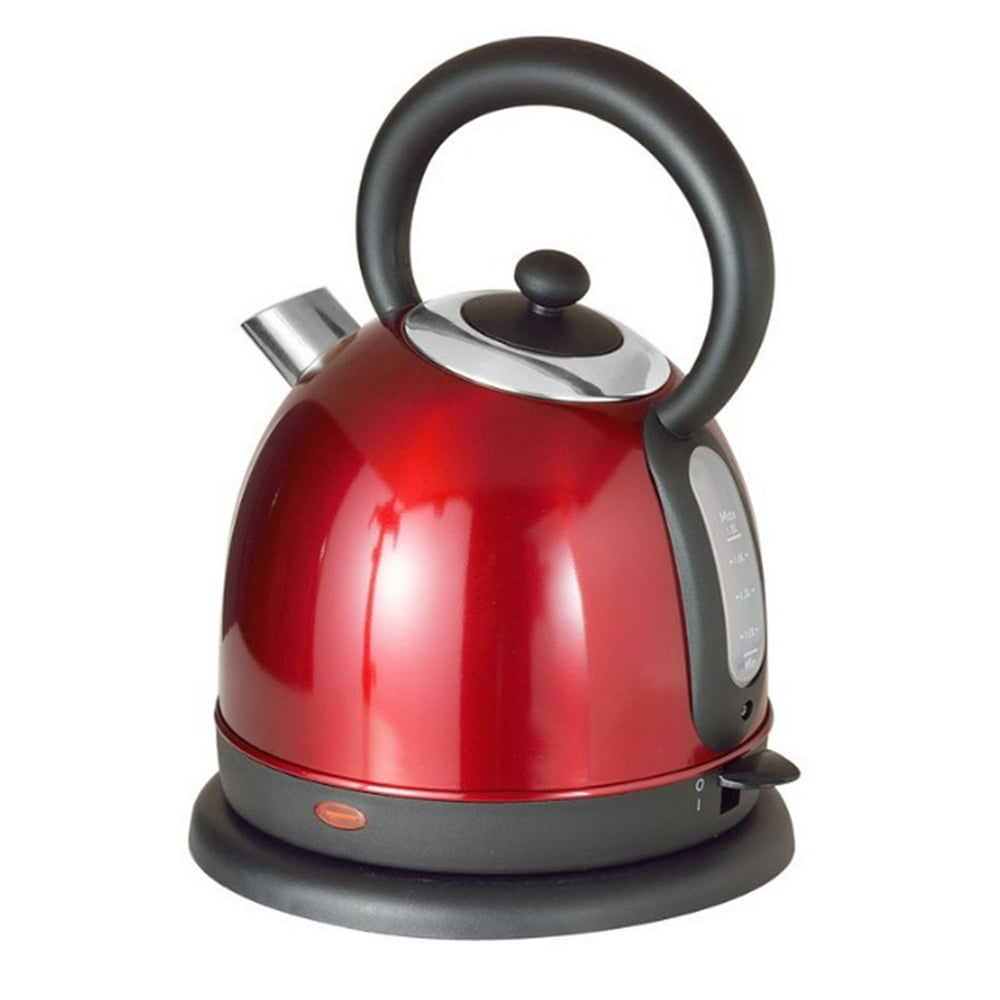 SNNROO Bouilloire Électrique en Acier Inoxydable 1,7l avec Arrêt Automatique et Protection Anti-Brûlure, 220V Rouge