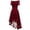 Wine, variant on Mrat Short Sleeve Off-The-Shoulder Dress Maxi Dress Evening Gown Ladies Vintage Princess Floral Lace Cocktail Off Shoulder Party Wedding Dress Boho Dress For Women