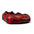 thumbnail image 3 of LAMBO RX Twin Race Car Bed with LED & Sound FX, Kids Racecar Bedroom Furniture, Racing Car Twin Bed, 3 of 5