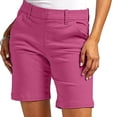 thumbnail image 1 of Shorts pour Femmes Liquidation Grande Taille Shorts en Sergé Extensible pour Femmes Taille Fine à Enfiler Coupe Régulière Shorts de Randonnée Été Décontractés avec Poches en Liquidation, 1 of 9