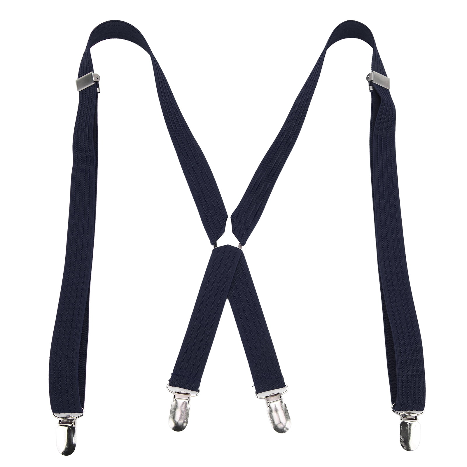 Mens Suspenders, Simple Design Wide Applicability Mens Dress Suspenders Comfy Fit  For Outdoor For Work For Wedding Navy Blue