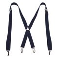 thumbnail image 1 of Mens Dress Suspenders, Wide Applicability Mens Suspenders Safe Durable Simple Design Approx 1x41.3in  For Work For Wedding For Outdoor Navy Blue, 1 of 8