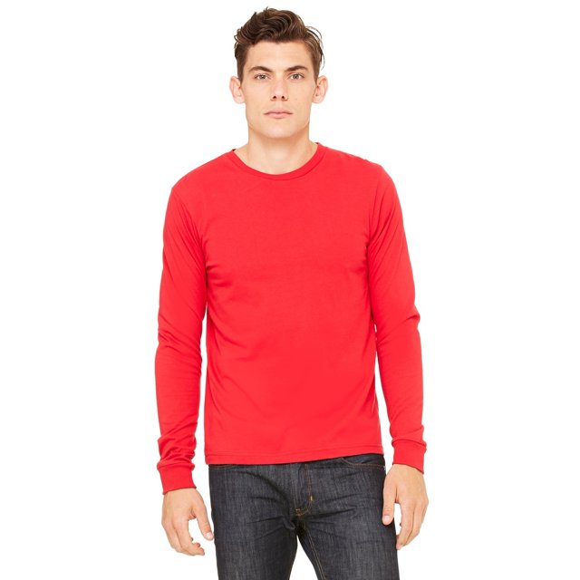 Bella + Canvas T-Shirt Unisexe à Manches Longues - Rouge - 2TG