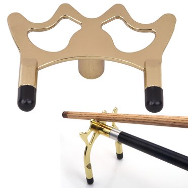 Wchiuoe Cadre de Poteau de Snooker, Pont de Tête de Queue de Piscine, Tête de Pont de Billard, Installation Facile Placage Cuivre pour Remplacement de Sport de Queue Pièces de Sport de Queue