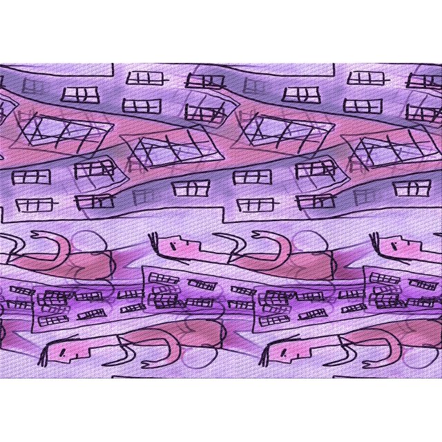 Ahgly Tapis Rectangulaire Lavable en Machine Intérieur Transitionnel Violet Violet, 4 Pieds x 6 Pieds