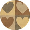 thumbnail image 1 of Ahgly Company Machine Washable Indoor Square Transitional Yellow Orange Area Rugs, 3' Square, 1 of 7