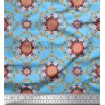 thumbnail image 1 of Soimoi Rayon Fabric Floral Mandala Print Sewing Fabric Yard 56 Inch Wide, 1 of 3