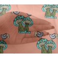thumbnail image 4 of oneOone Viscose Chiffon Fabric Bird & Mushroom Block Print Sewing Fabric BTY 42 Inch Wide, 4 of 4