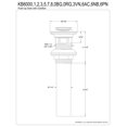 thumbnail image 2 of Kingston Brass KB6007 Complement Drain Push-Up avec Débordement, Laiton Brossé, 2 of 2