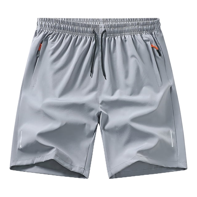 Men's Athletic Running Workout Shorts 11 inches Swim Trunks with Ziper Pockets Quick Dry Lightweight