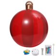 thumbnail image 1 of Christmas Light Up PVC Inflatable Ornaments Ball 24 Inch Large Decorated Ball with Built-in LED for Indoor Outdoor Decorations, 1 of 6