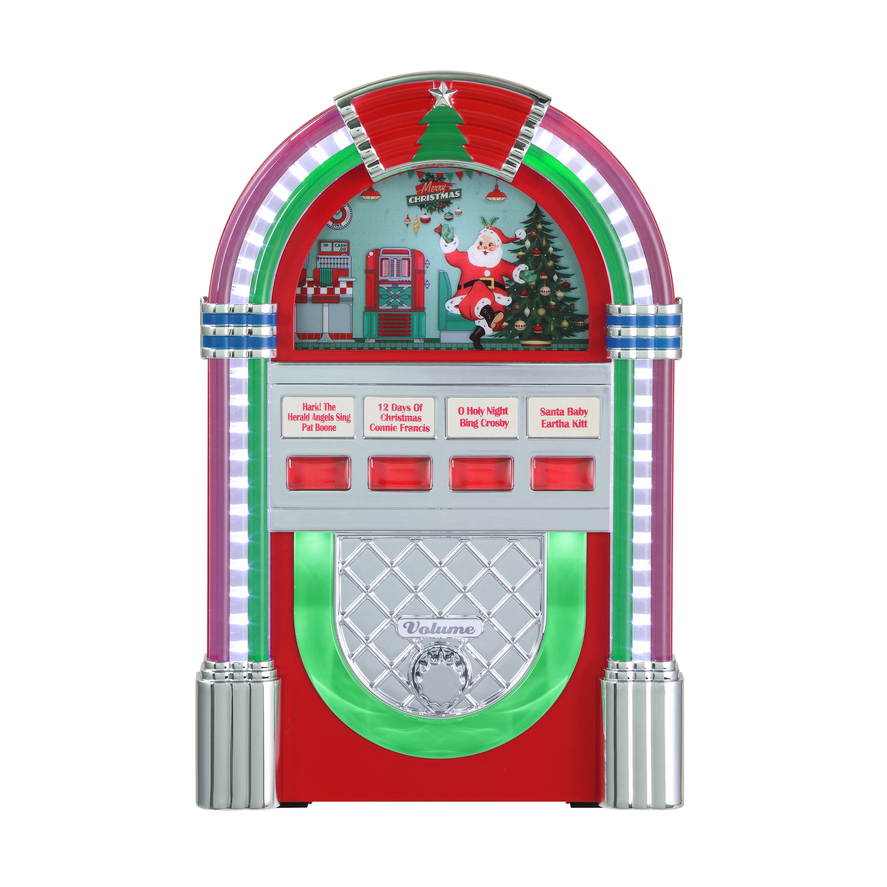 Mr. Christmas 9-inch Decorative Retro Jukebox Red