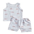 thumbnail image 2 of Baby Knitted Romper Short Sleeve O-neck Button Up Jumpsuit, 2 of 5