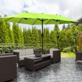 thumbnail image 2 of Outsunny 15ft Double-sided Patio Umbrella with Twin Canopy, Green, 2 of 10