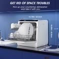 thumbnail image 2 of AIRMSEN Portable Countertop Dishwasher with 5-Liter Built-in Water Tank and Air-Dry Function, 5 Washing Programs, AE-TDQR03, 2 of 10
