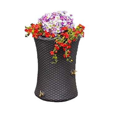 Good Ideas Impressions Jardinière Baril de Pluie Nantucket de 50 Gallons, Brun Foncé