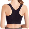 thumbnail image 4 of FYEGRE Sports Bras for Women Full Support Front Zip Closure Compression Bras Post Surgery Wireless Racerback Sport Brassiere Black XL, 4 of 4