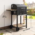 thumbnail image 3 of Outsunny 20" Charcoal BBQ Grill with Adjustable Charcoal Pan Barbecue Grill, 3 of 10