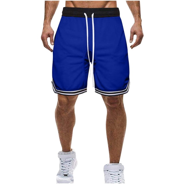 Mens Shorts, Mens Summer Solid Color Sports Fitness Breathable Shorts