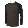 thumbnail image 1 of Dagugfen Chandails d'Entraînement pour Hommes Col Rond Manches Longues à Blocs de Couleur Respirants Course Escalade Gym Hauts, 1 of 2