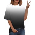 thumbnail image 2 of Blouses pour Femmes, T-shirt Imprimé Mode Femme Manches Courtes Blouse Col Rond Hauts Décontractés, 2 of 5