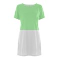 thumbnail image 4 of Womens Casual Color-Blocking Printed Short-Sleeved Round-Neck Dress, 4 of 5