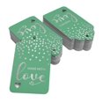 thumbnail image 2 of Inkdotpot Real Silver Foil Made With Love Text Tags Favor Hang Paper Tags 100 Pack, 2 of 6