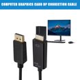 thumbnail image 2 of Câble Vidéo Audio 4K DisplayPort vers HDMI Compatible pour Ordinateur Portable L3F2, 2 of 8