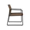 thumbnail image 4 of Gansett Reception Waiting Room Healthcare Guest Chair / Black Steel / Brown, 4 of 5