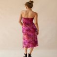 thumbnail image 3 of CNKOO Robe en Maille Florale pour Femmes, Dos Nu, Sans Bretelles, Fendue, Robe de Soirée, 3 of 5