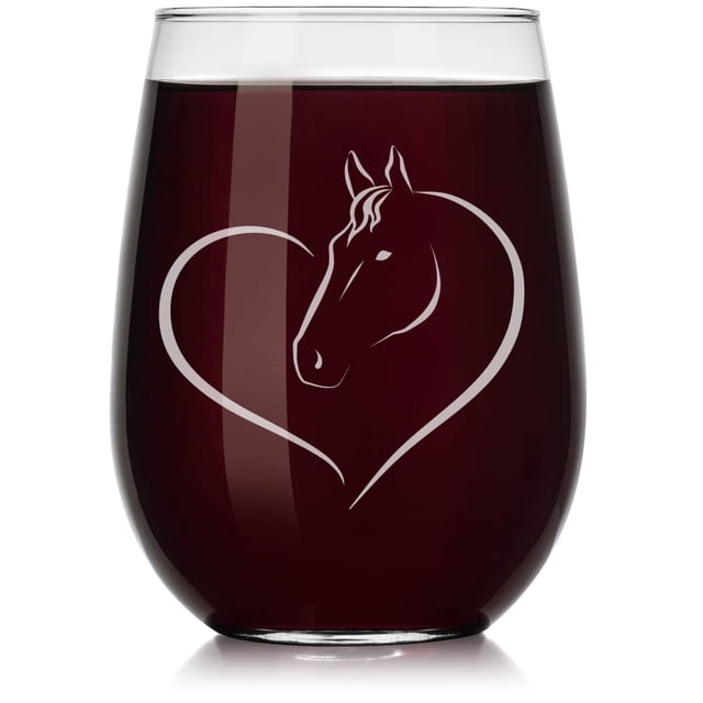 Or Something Verre à Vin Cœur Cheval (Sans Pieds, 17oz)
