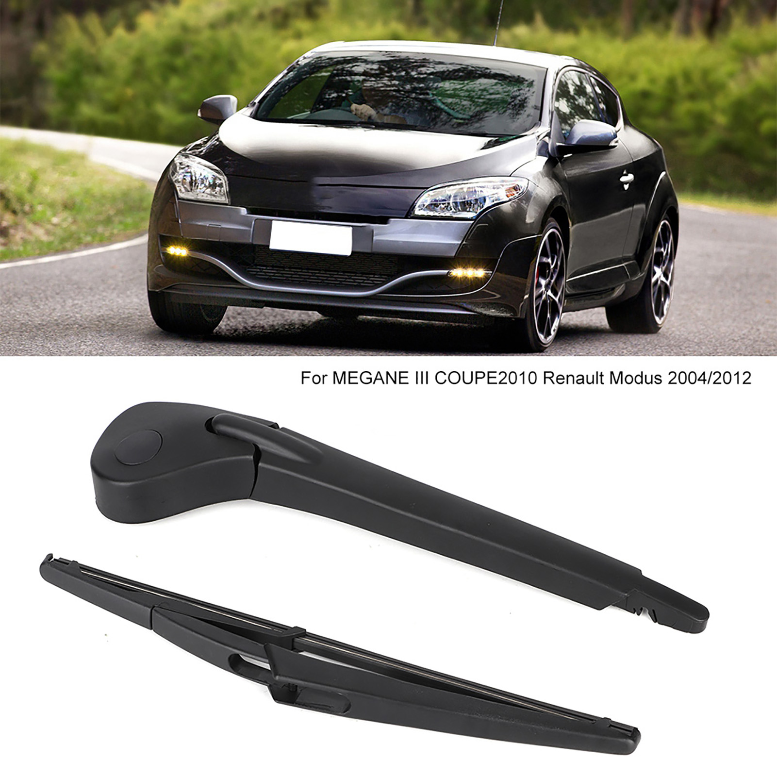 Car Rear Windshield WiPER Blade Arm Set , KIMISS Auto Rear Windscreen Windshield WiPER Arm Blade WiPER Blade for Grand Scenic