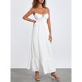 thumbnail image 2 of SUNSIOM Robe Longue d'Été pour Femme Sans Manches Dos Nu à Nouer à Bretelles Spaghetti Robe Bustier Fluide Robes de Plage, 2 of 9
