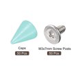 thumbnail image 3 of Unique Bargains 50 Sets Cone Spikes Studs 7x10mm Studs and Spike Screw Back Rivet Green, 3 of 4
