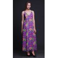 thumbnail image 3 of Bimba Robe Longue Chic à Imprimé Floral pour Femme, Style Bohème, Maxi d'Été, Tenue de Plage - XX-Grand, 3 of 5