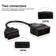 thumbnail image 1 of Ruiboury Converter Cable Adapter Wire Car Supplies Professional Simple Operation Accuracy 22 Pin to 16 Pin Scanner Cables, 1 of 6