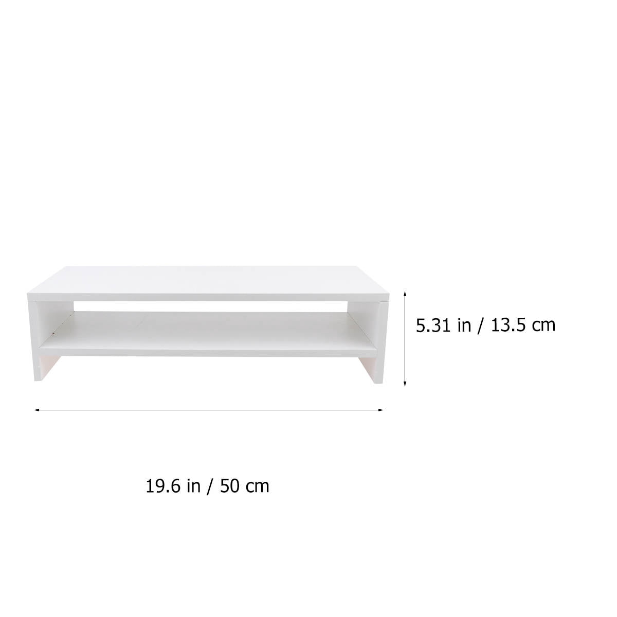 OUNONA 1Set Supporting Shelf Computer Desk Organizer Tier White Wood for Office Study Back to School