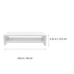 OUNONA 1Set Supporting Shelf Computer Desk Organizer Tier White Wood for Office Study Back to School